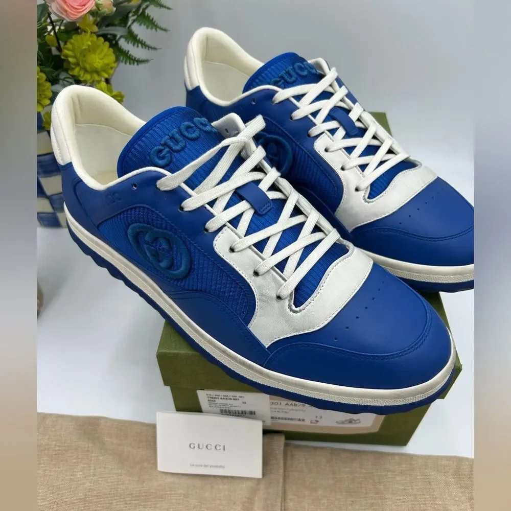 Men's Gucci Mac 80 low top leather sneakers size 13 made in Italy